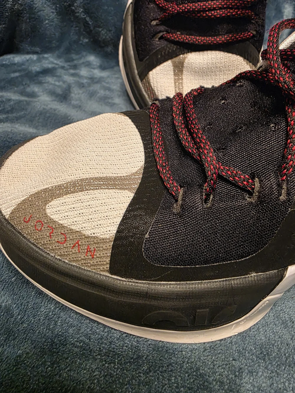 Jordan Men’s Black, Red and Cream Performance Basketball Shoes